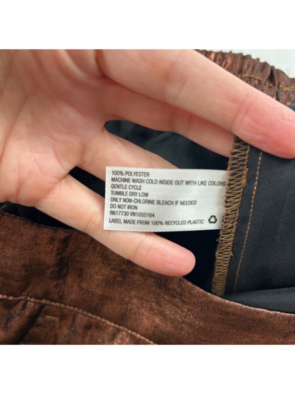 A New Day Shiny Copper Wide Leg Pull On Pant S - Picture 5 of 7